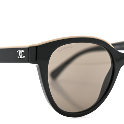 Chanel Acetate CC Butterfly Sunglasses 5414 Black Beige 7 of 9
