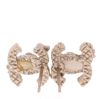 Chanel Crystal CC Star Earrings Gold 5 of 5
