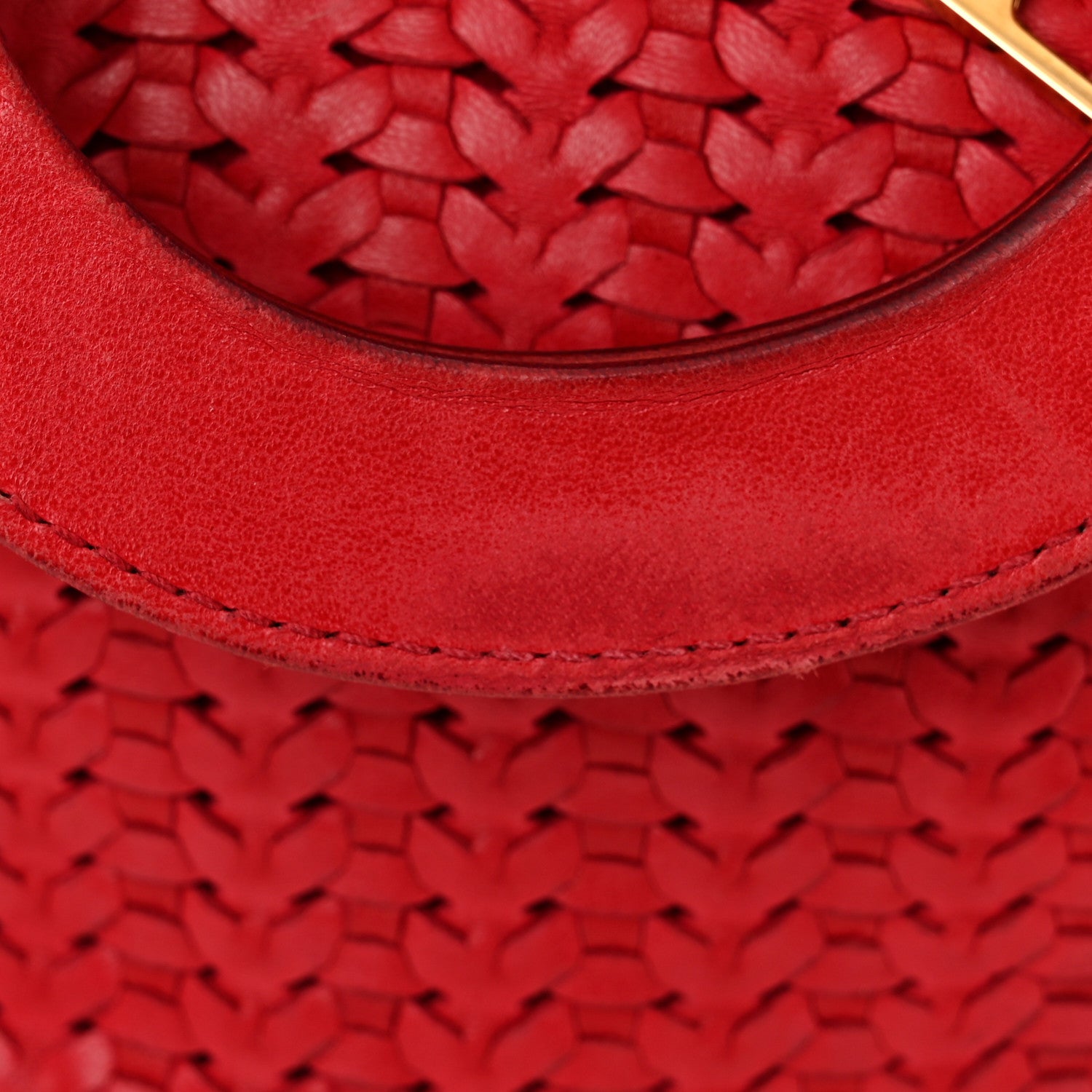 Christian Dior Lambskin Woven Medium Lady Dior Shopping Tote Red 16 of 17