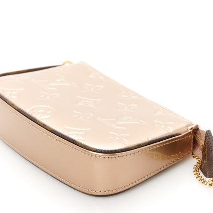 Louis Vuitton Metallic Vernis Mini Pochette Accessories Rose Gold 9 of 10
