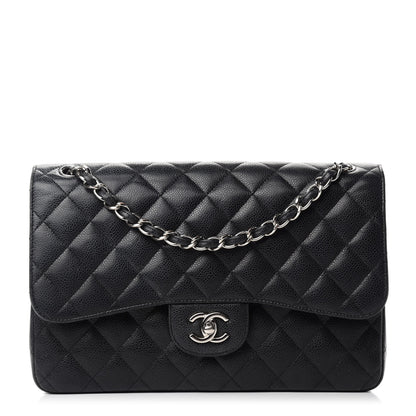 Chanel Caviar Quilted Jumbo Double Flap Black 1 of 19