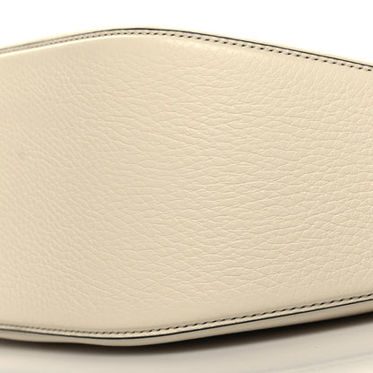 Valentino Garavani Grainy Calfskin Small Vlogo Moon Hobo Bag Ivory 9 of 10