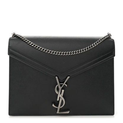 Saint Laurent Grain De Poudre Monogram Cassandra Clasp Bag Black 1 of 15