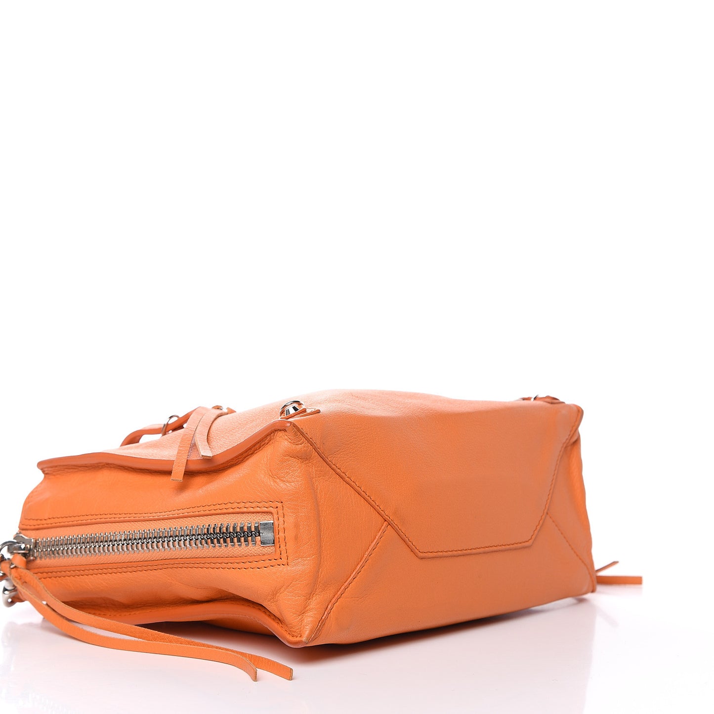 Calfskin Papier Mini A4 Zip Around Tote Orange