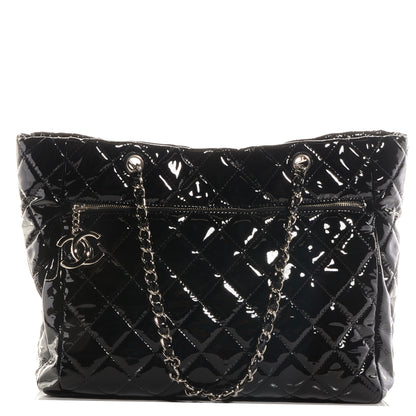 Chanel Patent Quilted Chic and Glitter Large Tote Black 1 of 7
