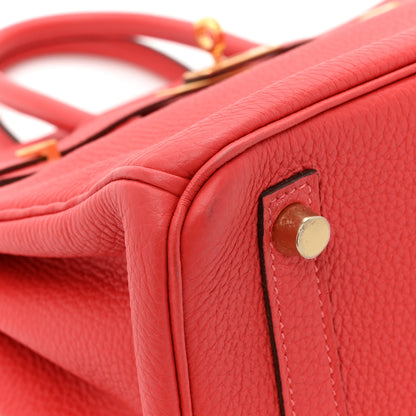 Hermes Togo Birkin 25 Rouge Casaque 10 of 13