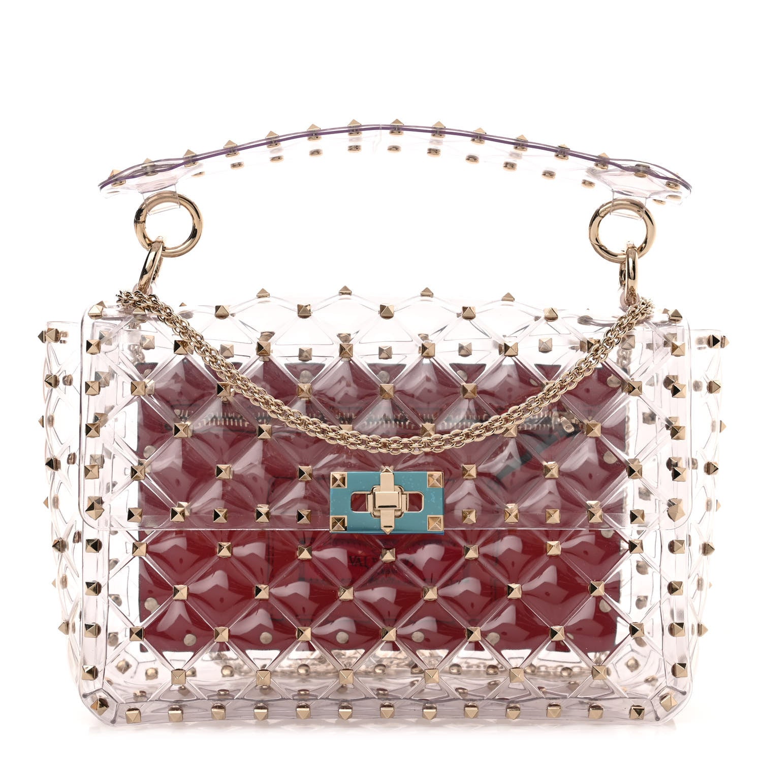 Valentino Garavani PVC Medium Rockstud Spike Shoulder Bag 1 of 9