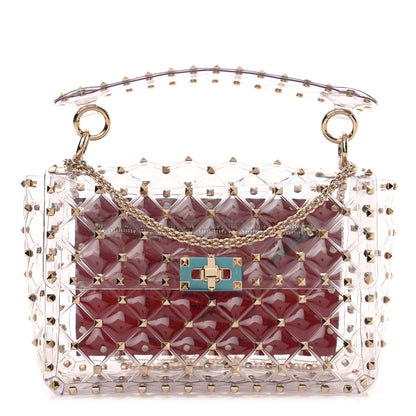 Valentino Garavani PVC Medium Rockstud Spike Shoulder Bag 1 of 9