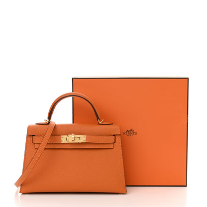 Hermes Epsom Mini Kelly Sellier 20 Orange 11 of 11