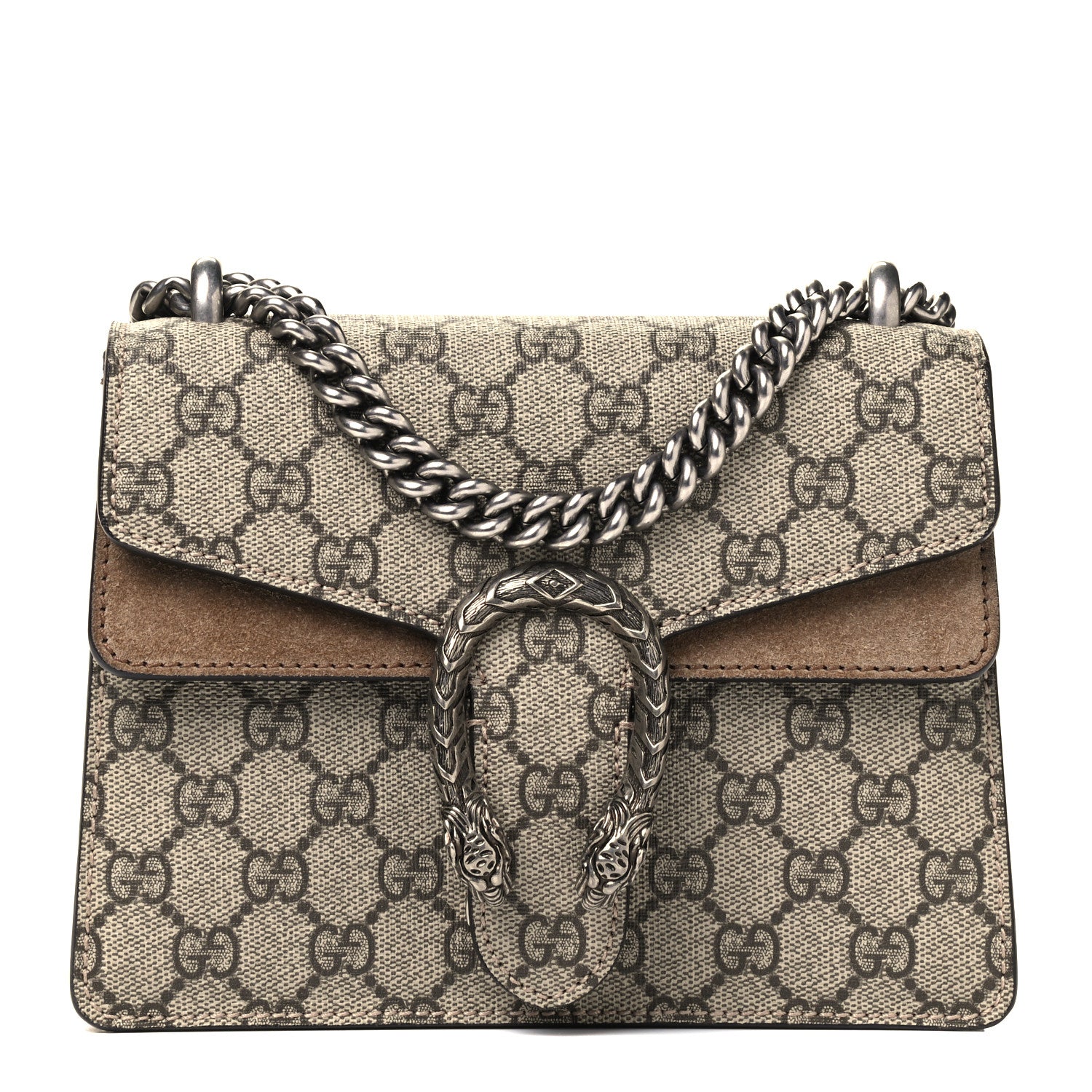 Gucci GG Supreme Monogram Mini Dionysus Shoulder Bag Taupe 1 of 4