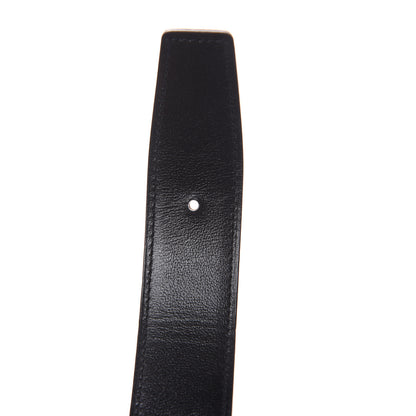 Hermes Box Togo Strie 32mm H Belt 95 Black Gold 6 of 8