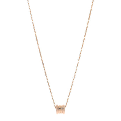 Bulgari 18K Rose Gold Mini B.Zero1 Pendant Necklace 1 of 5