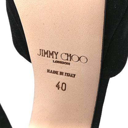 Jimmy Choo Suede Pearl Socorie 120 Sandals 40 Black 6 of 7