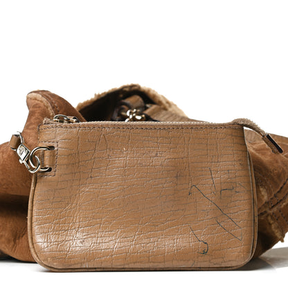 Gucci Suede Shearling Guccissima Large Jolicoeur Tote Tan 17 of 17