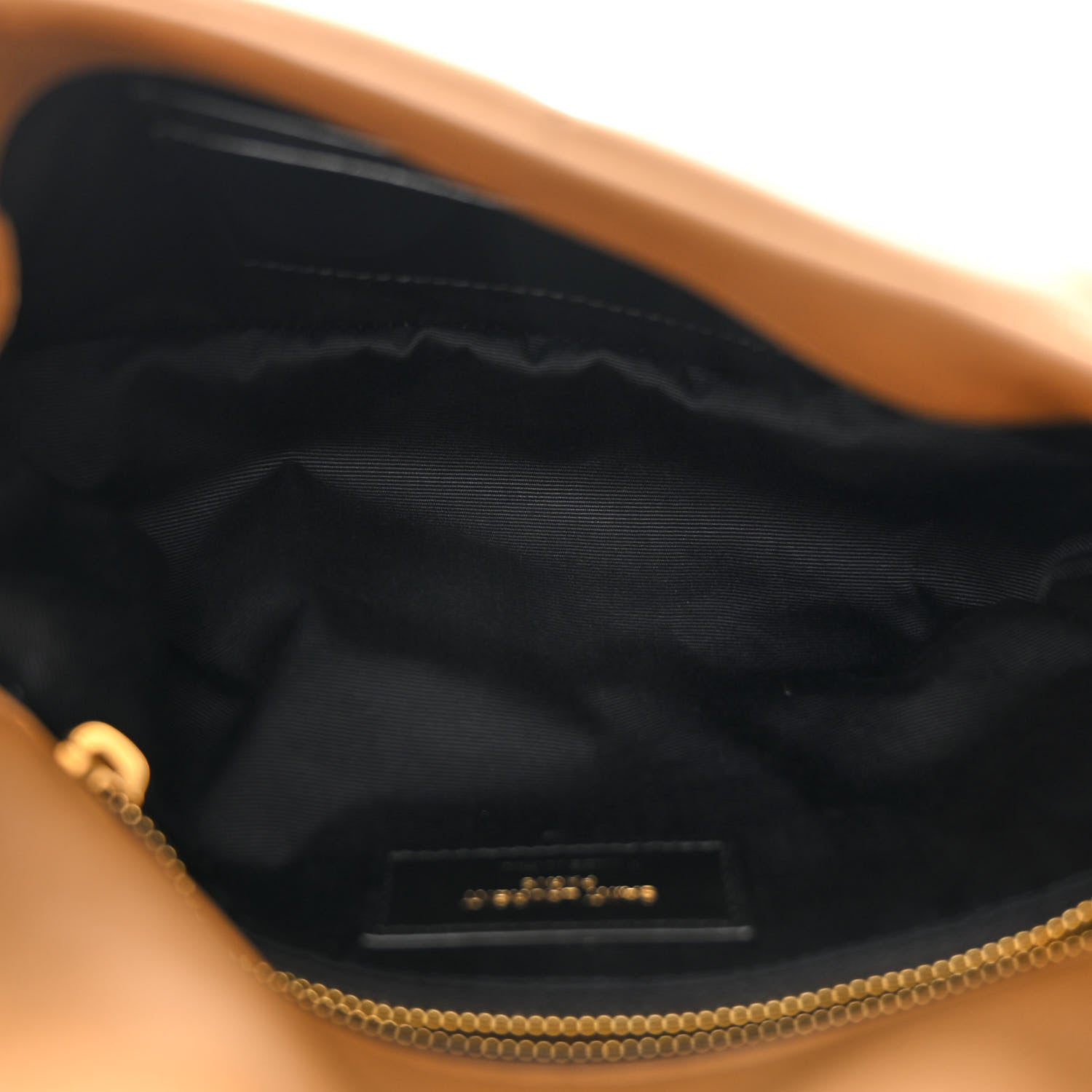 Saint Laurent Lambskin Quilted Toy Loulou Puffer Monogram Chain Satchel Dark Cork 5 of 10