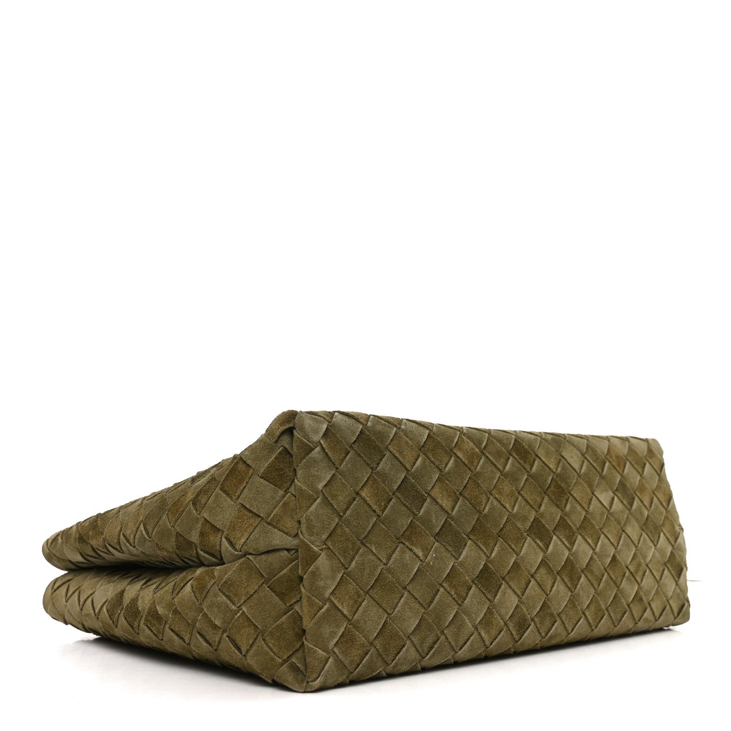 Bottega Veneta Suede Intrecciato Medium Andiamo Shoulder Bag Mud 4 of 9