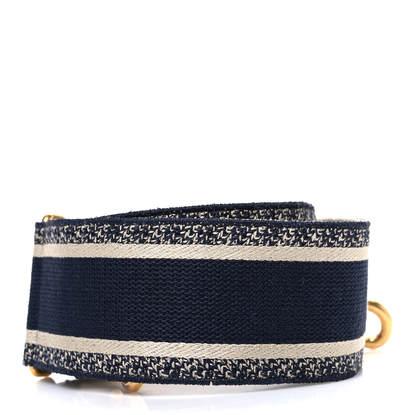 Canvas Embroidered Shoulder Strap Blue