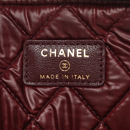 Chanel Sheepskin Quilted Mademoiselle Vintage Large Zip Pouch Black 7 of 8