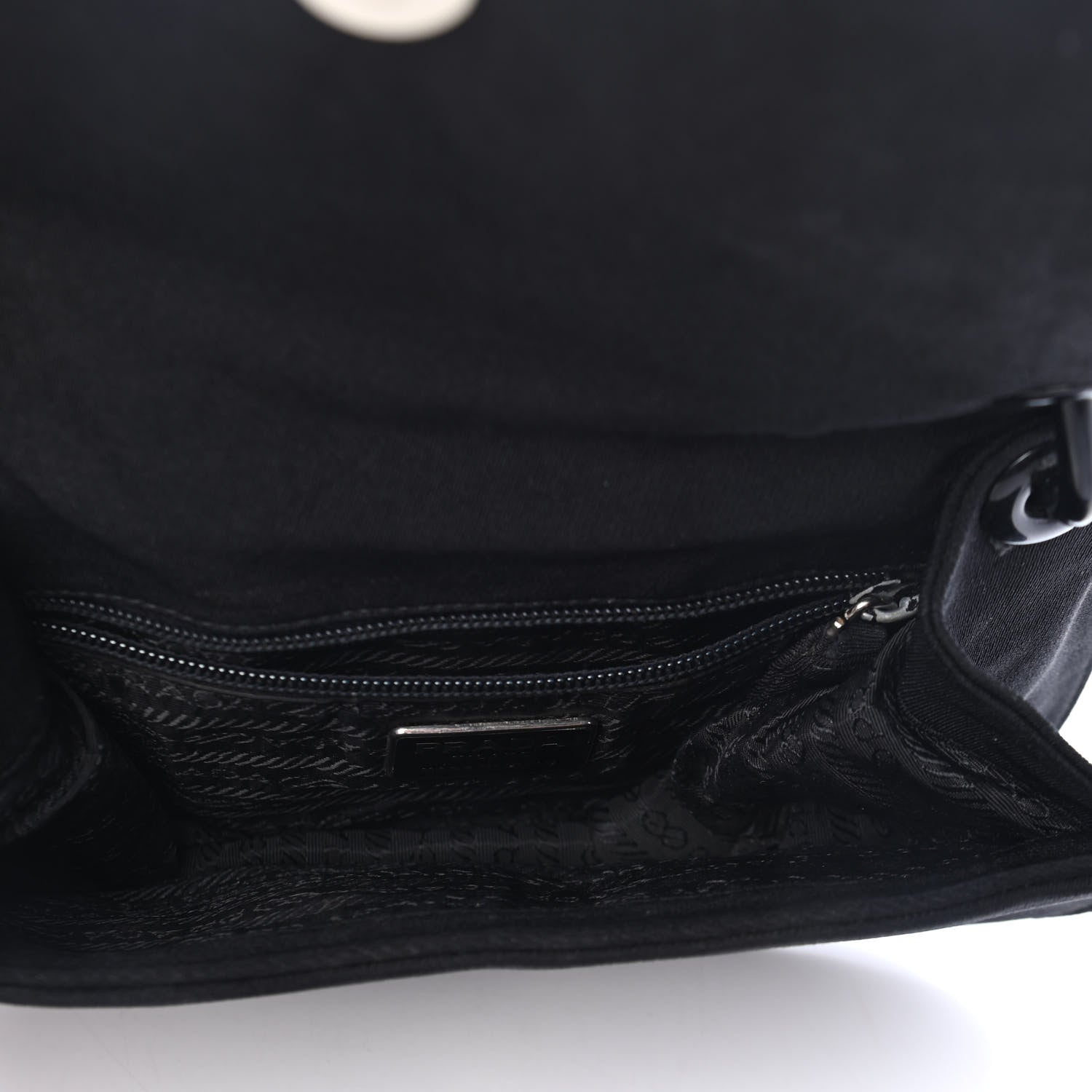 Prada Tessuto Nylon Swing Chain Shoulder Bag Black 5 of 5