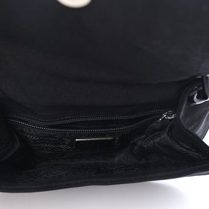 Prada Tessuto Nylon Swing Chain Shoulder Bag Black 5 of 5