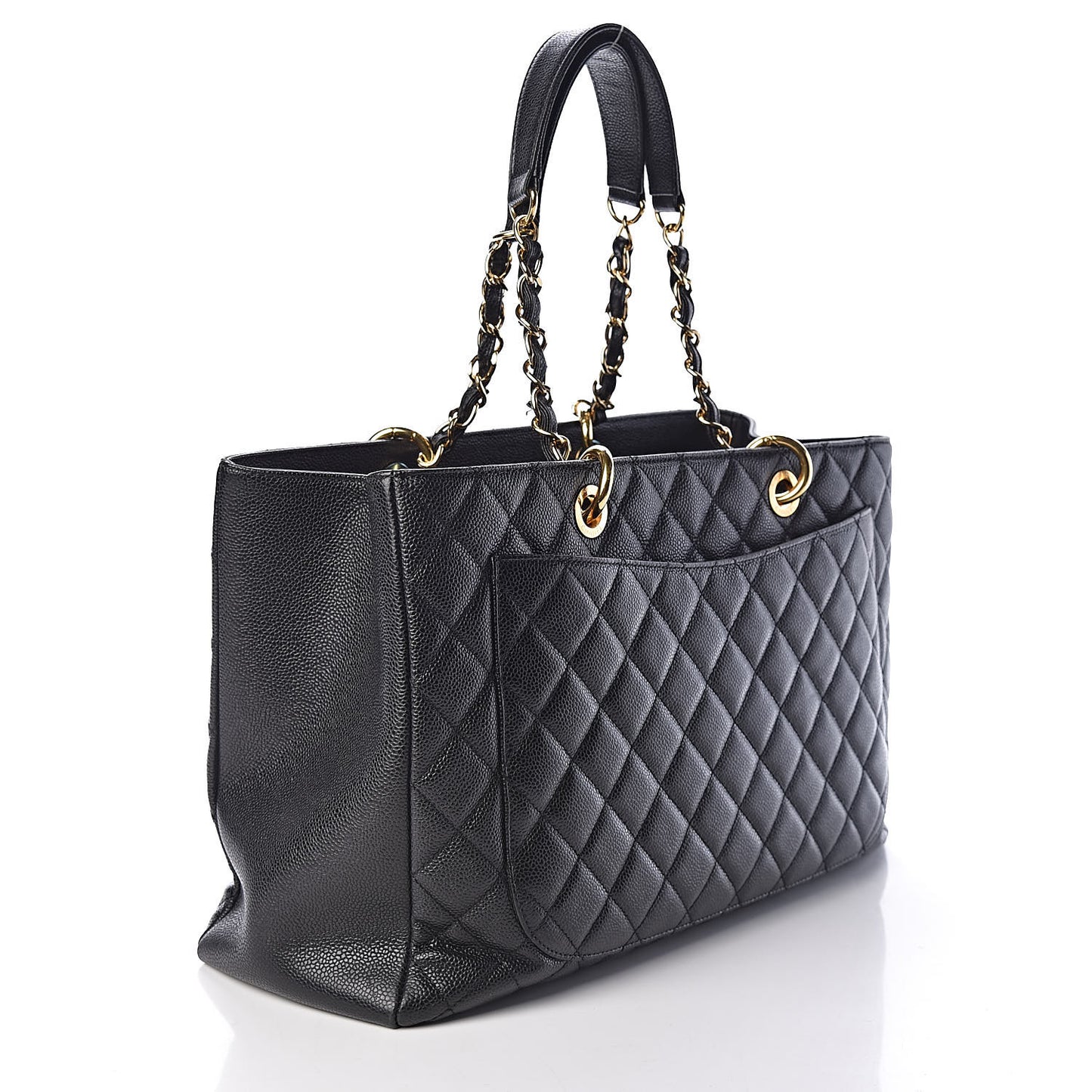 Caviar Quilted XL Grand Shopping Tote GST Black