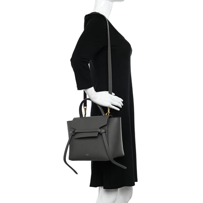 Celine Grained Calfskin Micro Belt Bag Grey 1 of 10