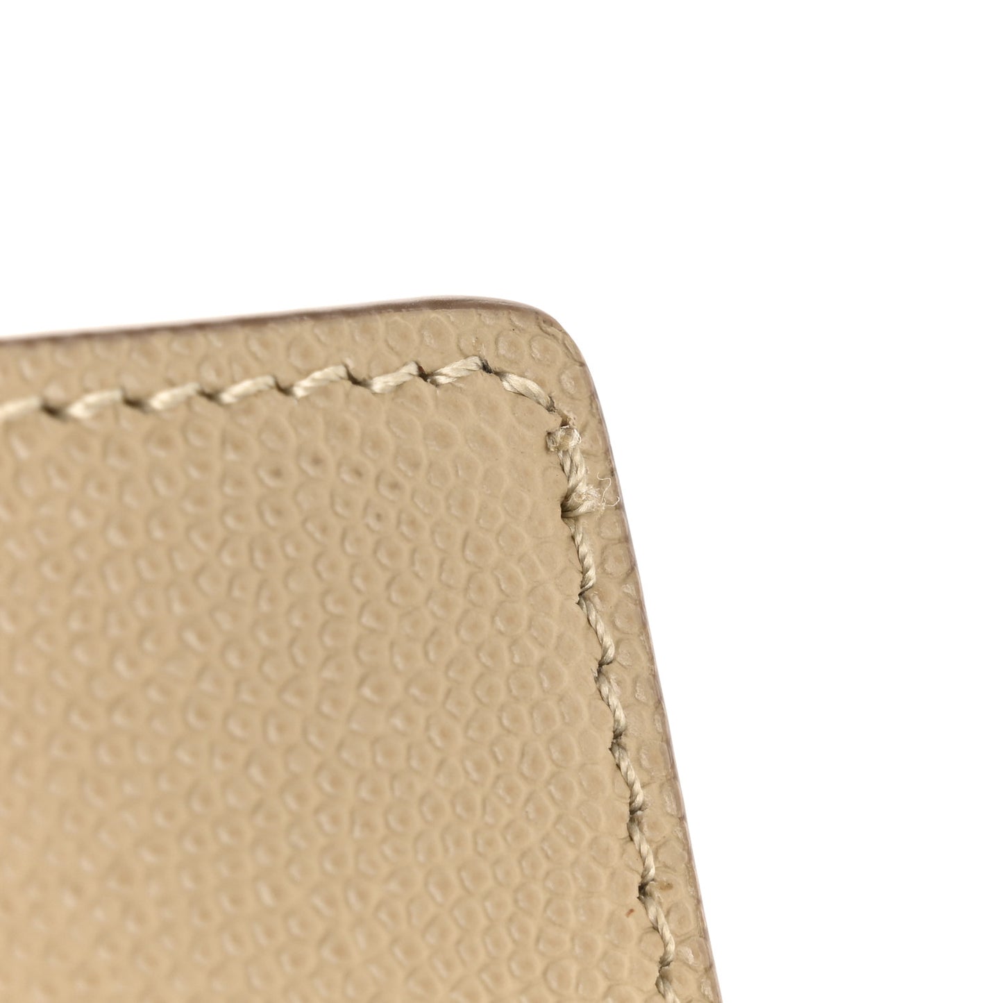 Grained Calfskin Jessie Chain Card Case Archive Beige