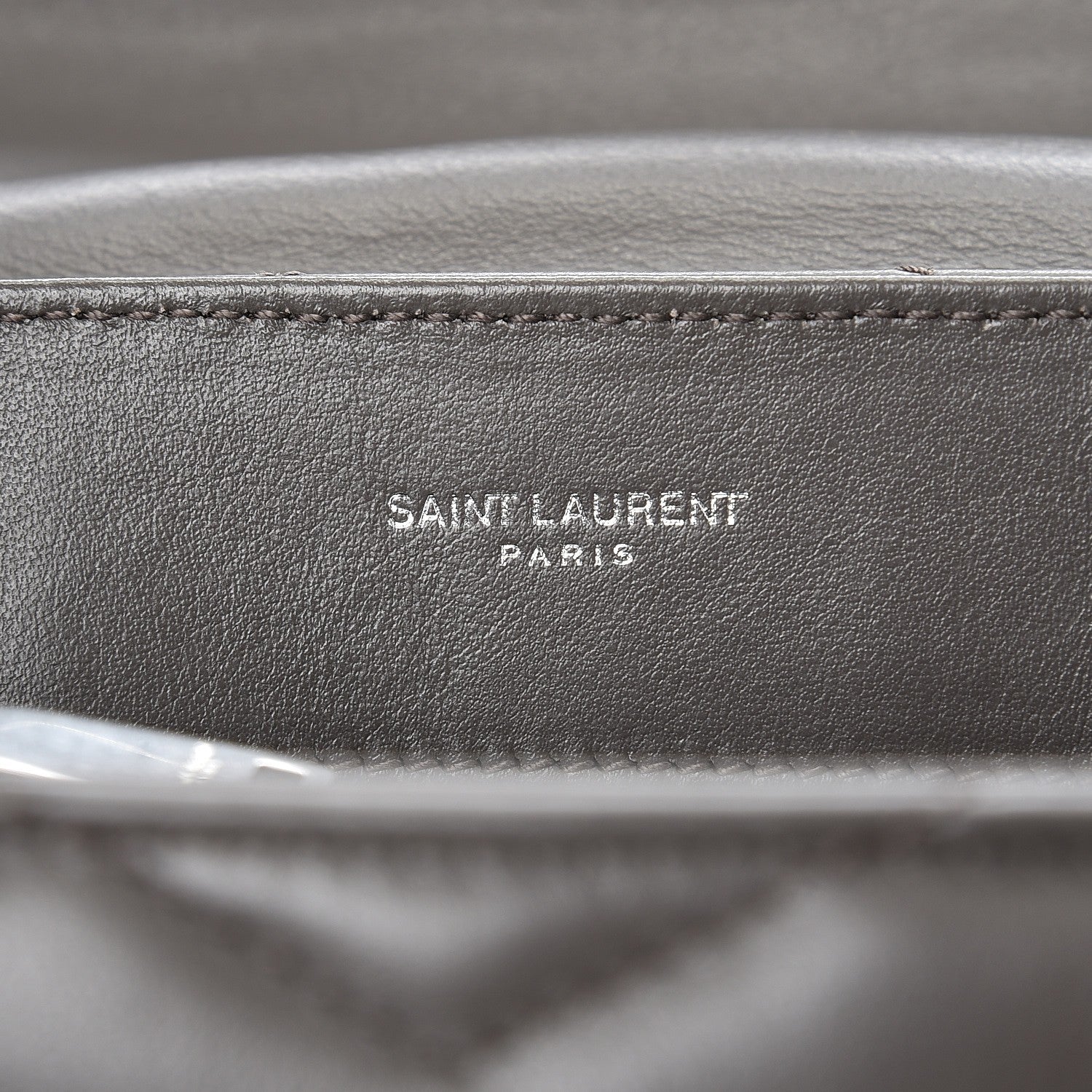 Saint Laurent Calfskin Y Quilted Monogram Small Loulou Chain Satchel Earth 6 of 7