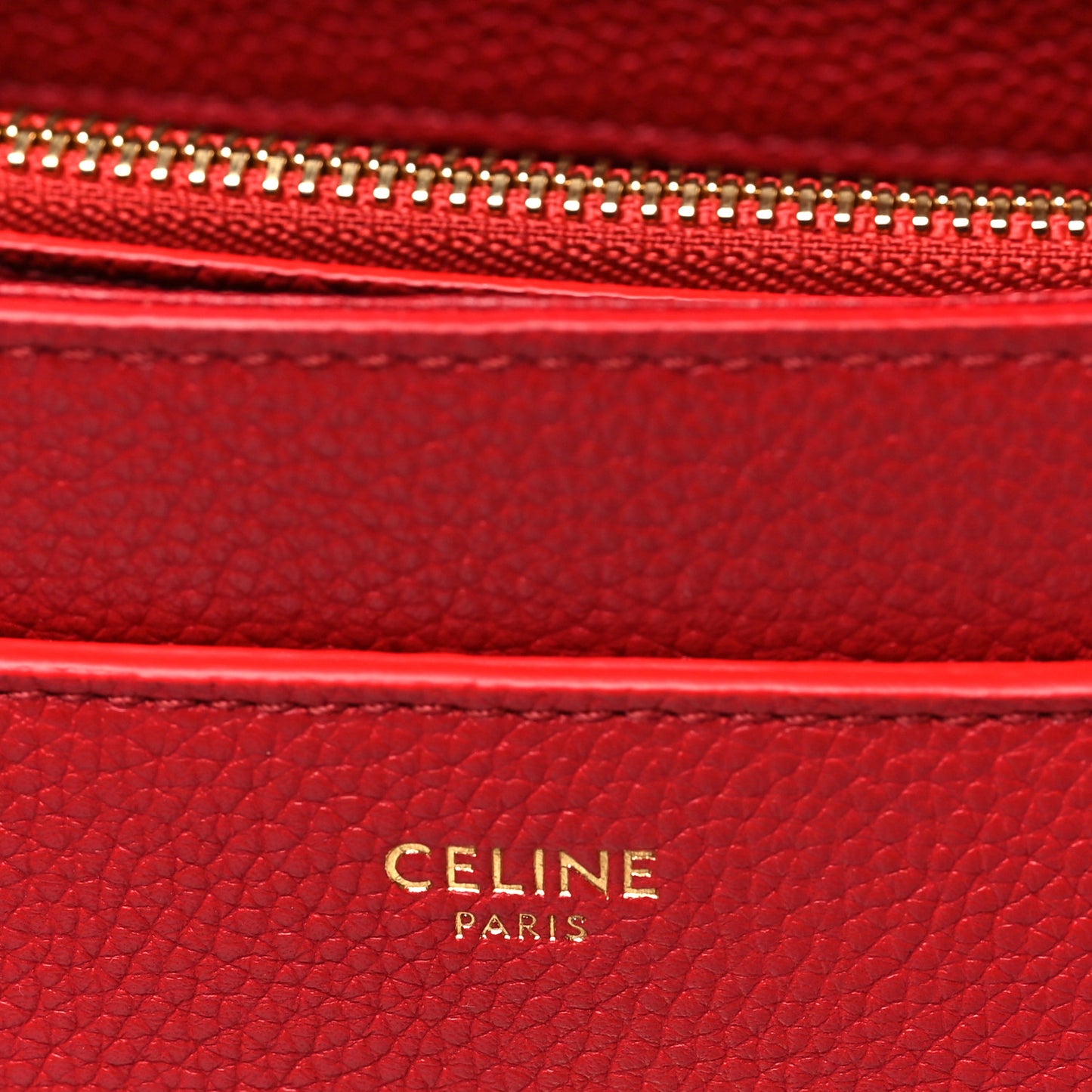 Grained Calfskin Small 16 Top Handle Bag Red