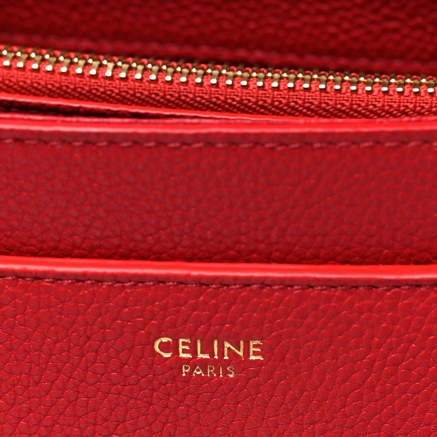 Celine Grained Calfskin Small 16 Top Handle Bag Red 6 of 9