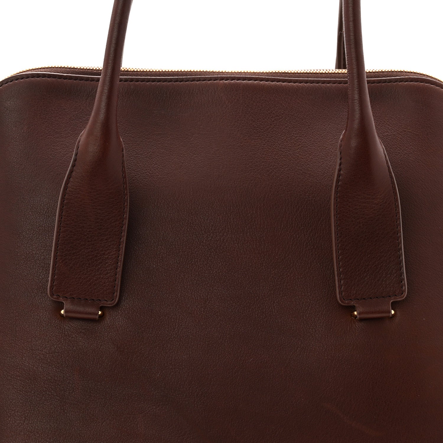 The Row Polished Saddle Calfskin Large Devon Bag Burgundy 7 of 9