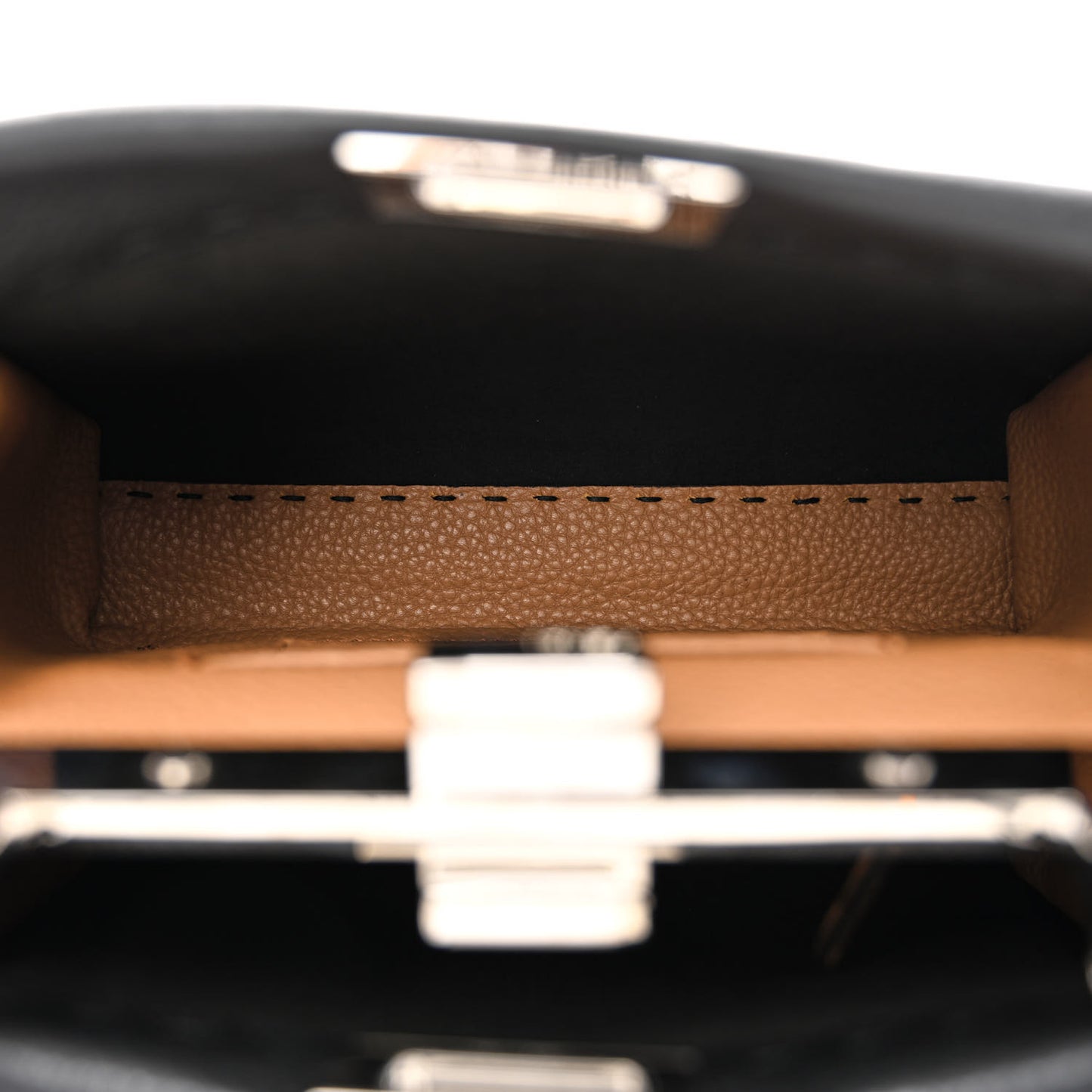 Cuoio Romano Selleria Bi-Color Mini Peekaboo Iconic Satchel Black Mou