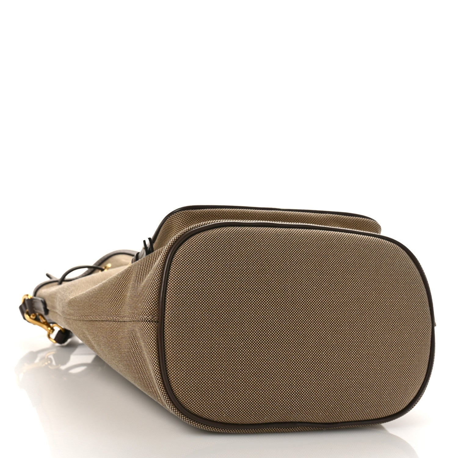 Prada Jacquard Logo Mini Bucket Crossbody Bag Corda Bruciato 4 of 8