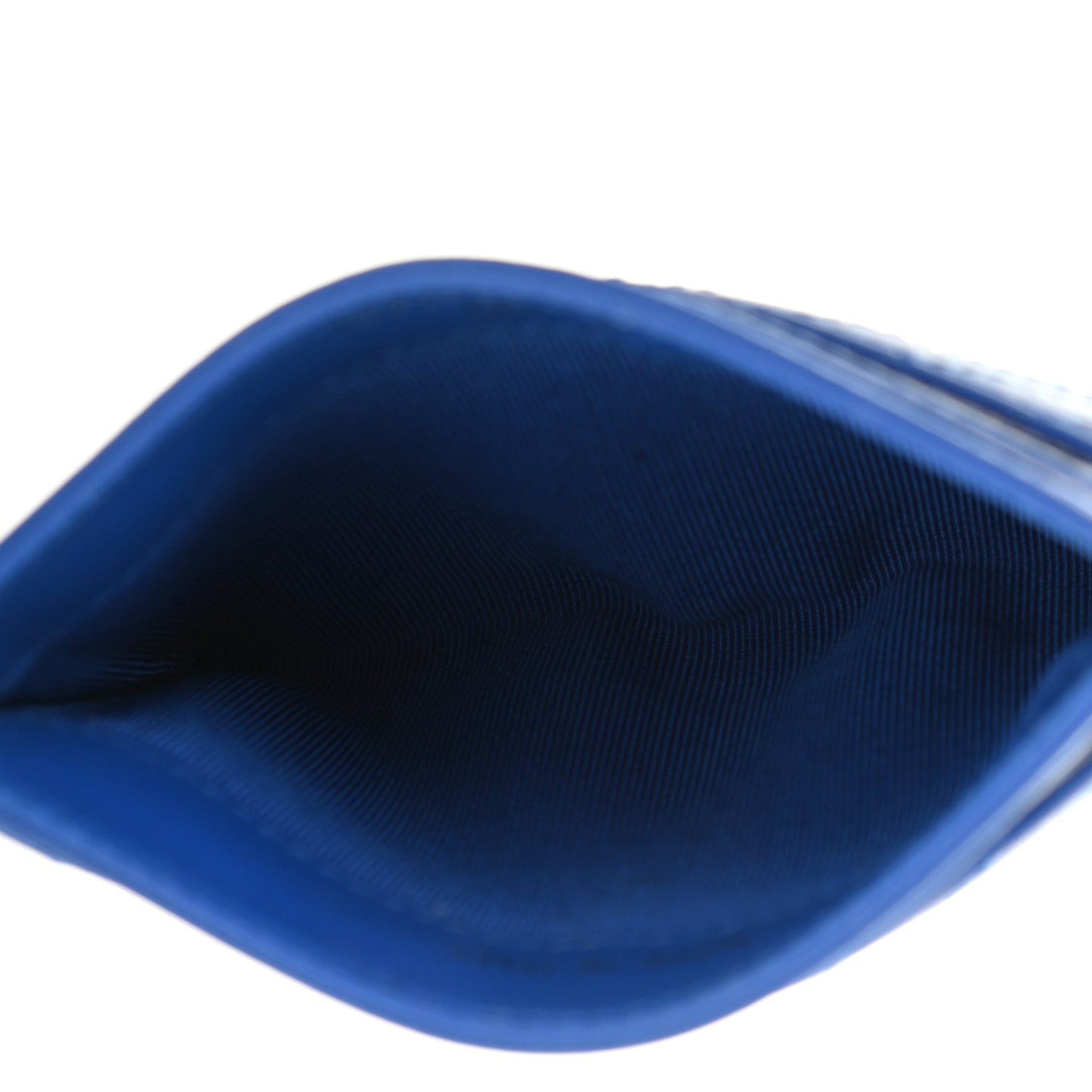 Caviar Chevron Quilted Card Holder Bright Blue