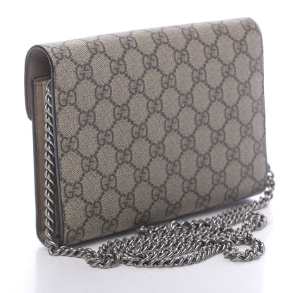 Gucci GG Supreme Monogram Mini Dionysus Chain Wallet Beige Taupe 3 of 10