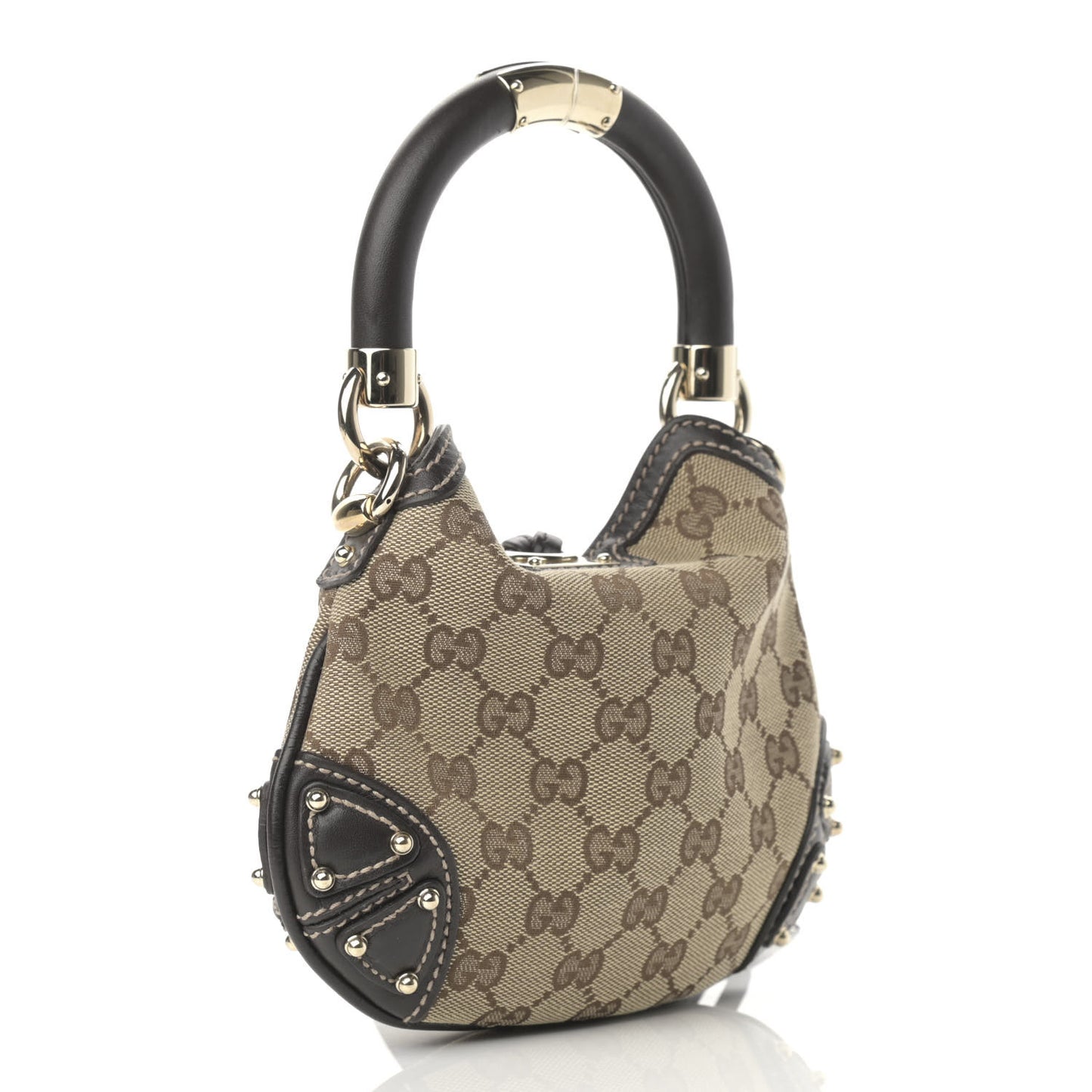 Monogram Mini Indy Top Handle Bag Dark Brown