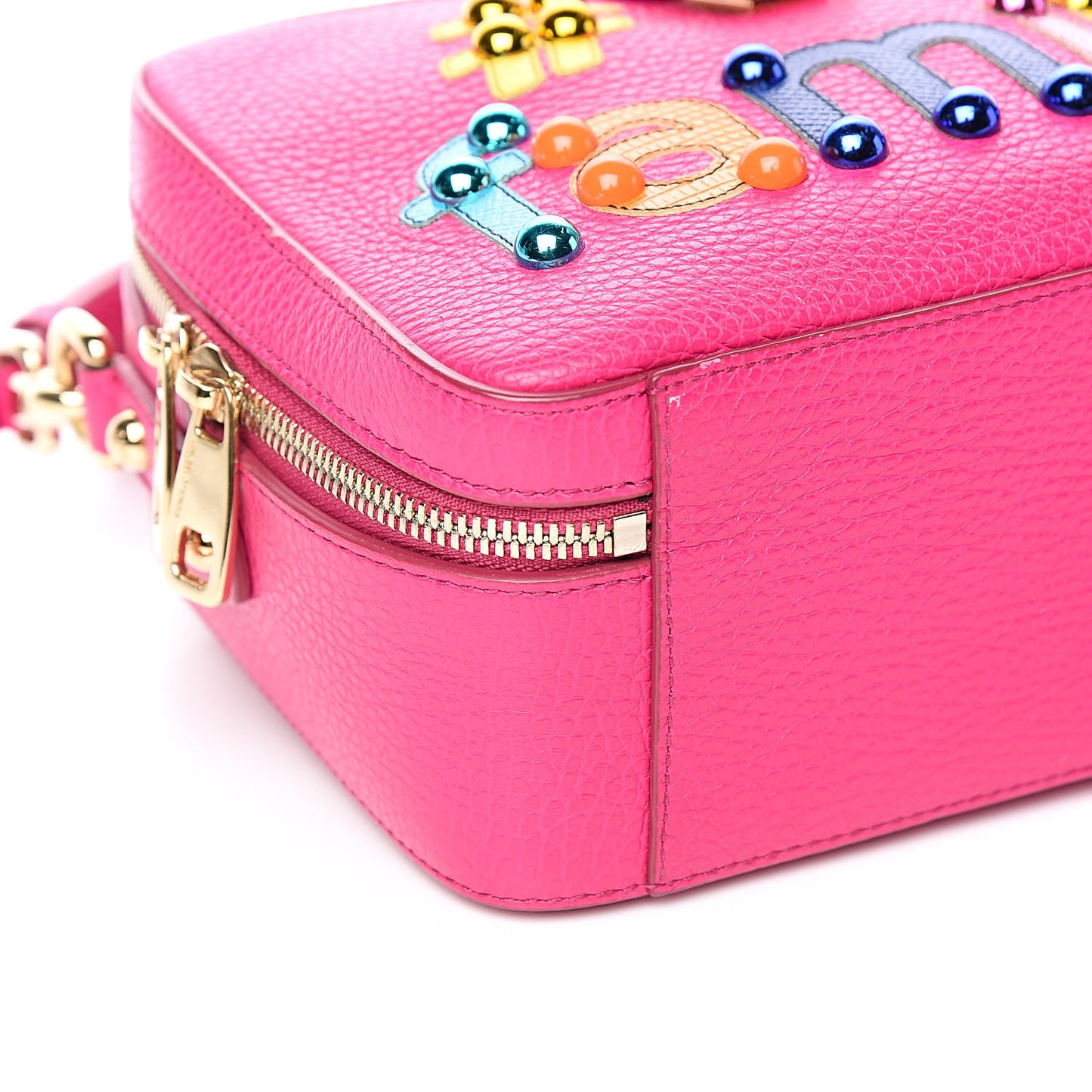 Calfskin Family Box Bag Hot Pink