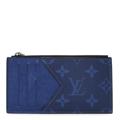 Louis Vuitton Taigarama Coin Card Holder Cobalt Blue 1 of 9