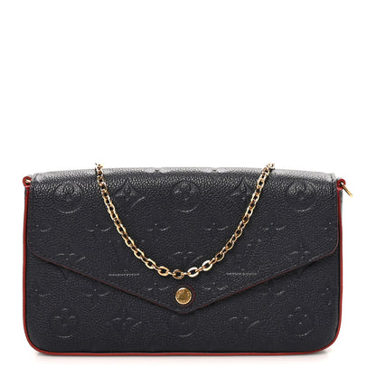 Louis Vuitton Empreinte Pochette Felicie Chain Wallet Marine Rouge 1 of 10