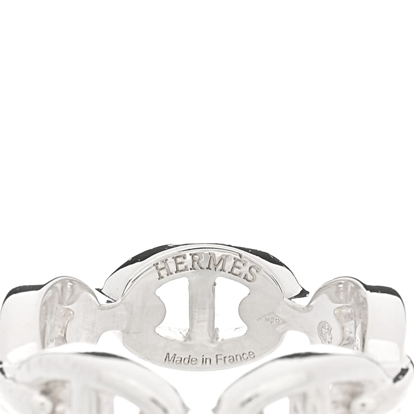 Sterling Silver PM Chaine d'Ancre Enchainee Band Ring 52 6