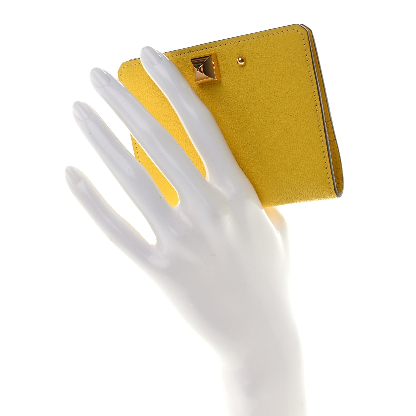 Chevre Chamkila Medor Card Holder Jaune De Naples