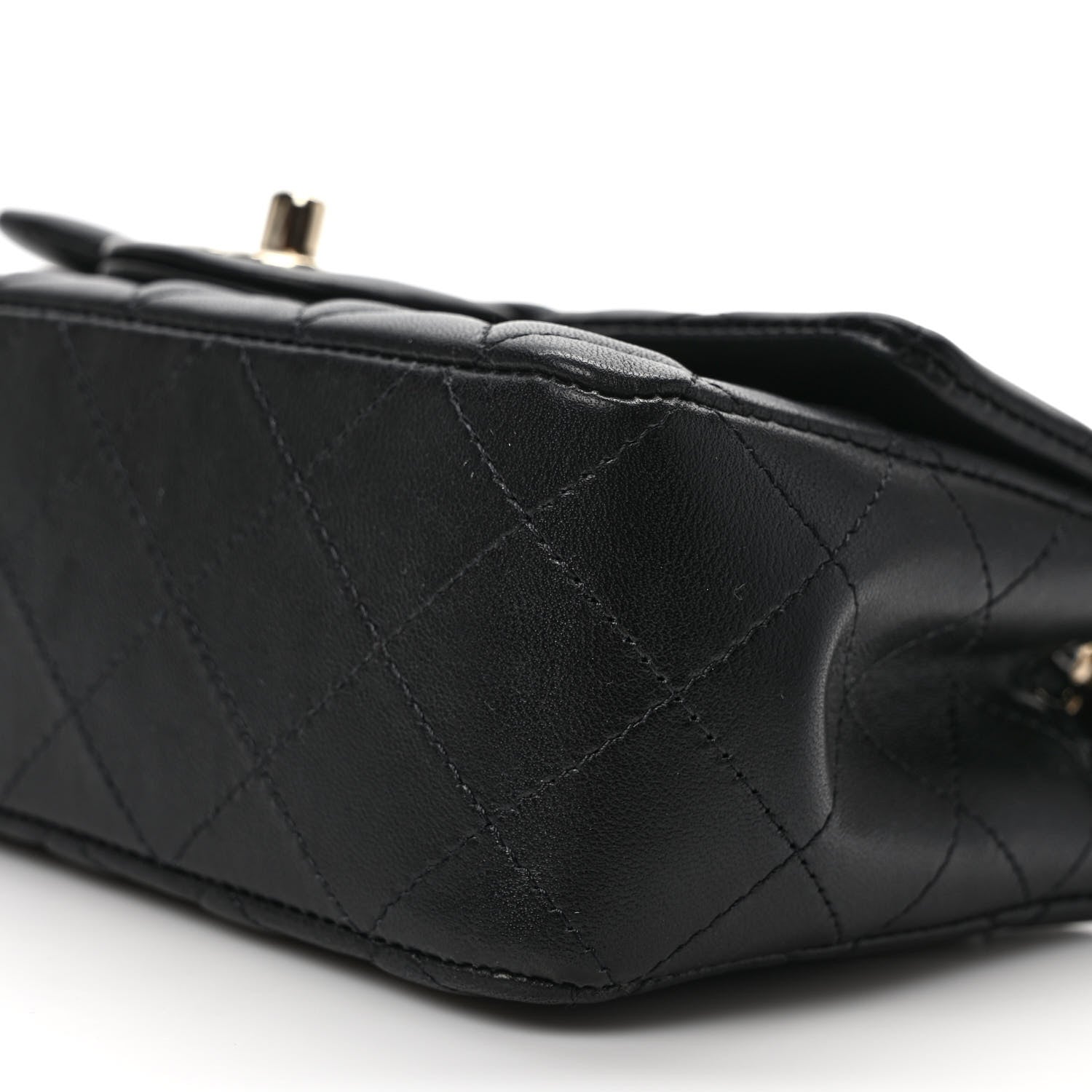 Chanel Lambskin Quilted Mini Rectangular Flap Black 9 of 11