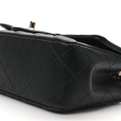 Chanel Lambskin Quilted Mini Rectangular Flap Black 9 of 11
