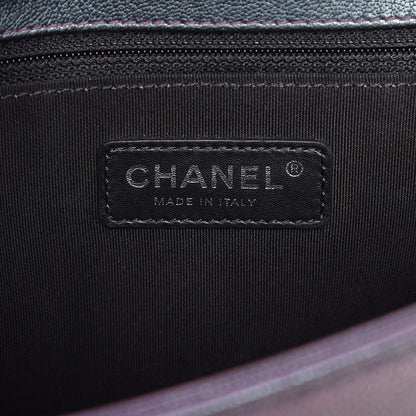 Chanel Iridescent Goatskin Quilted New Medium Boy Flap Purple 6 of 8