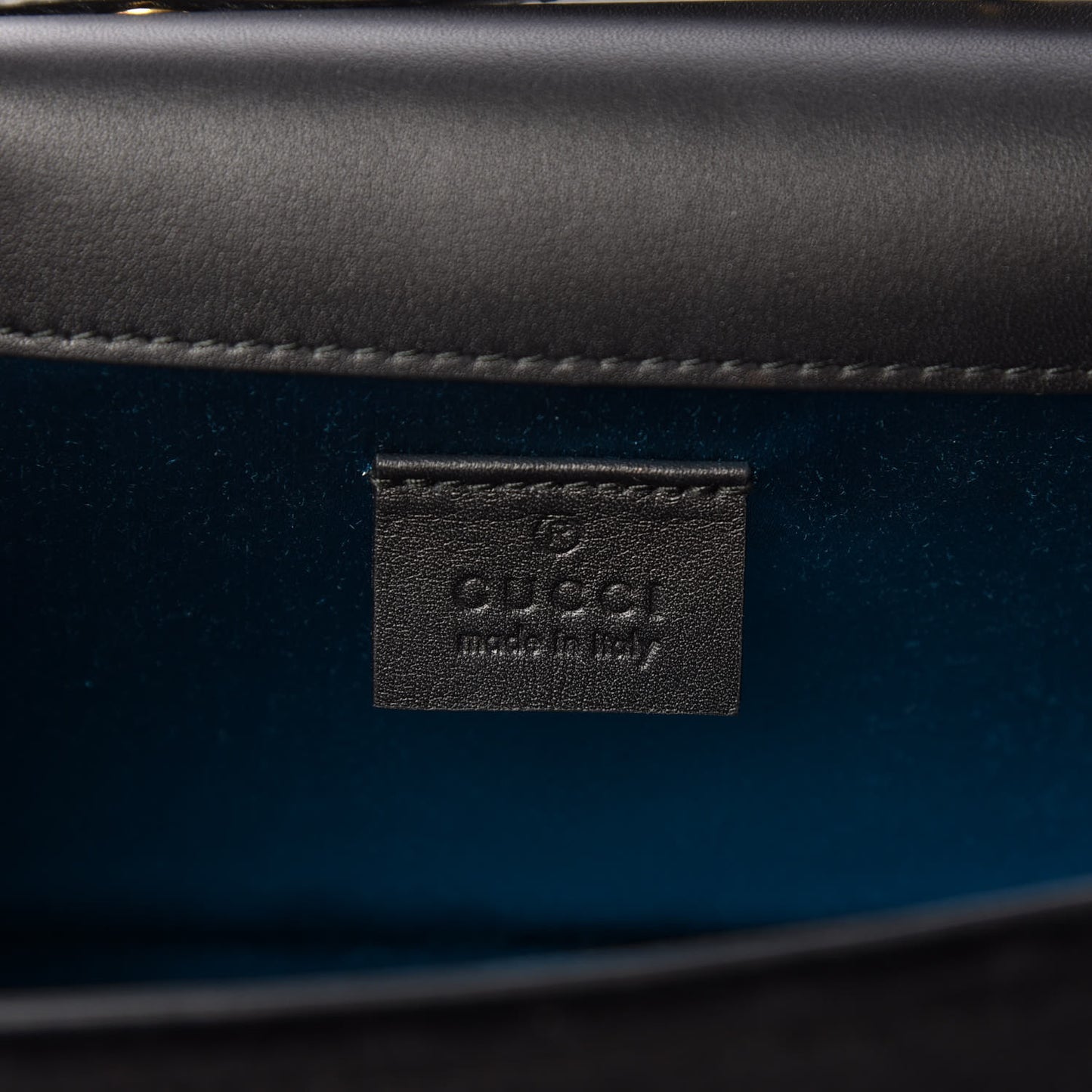 Velvet Crystal Square G Shoulder Bag Black