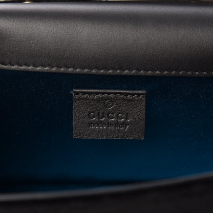 Gucci Velvet Crystal Square G Shoulder Bag Black 6 of 10