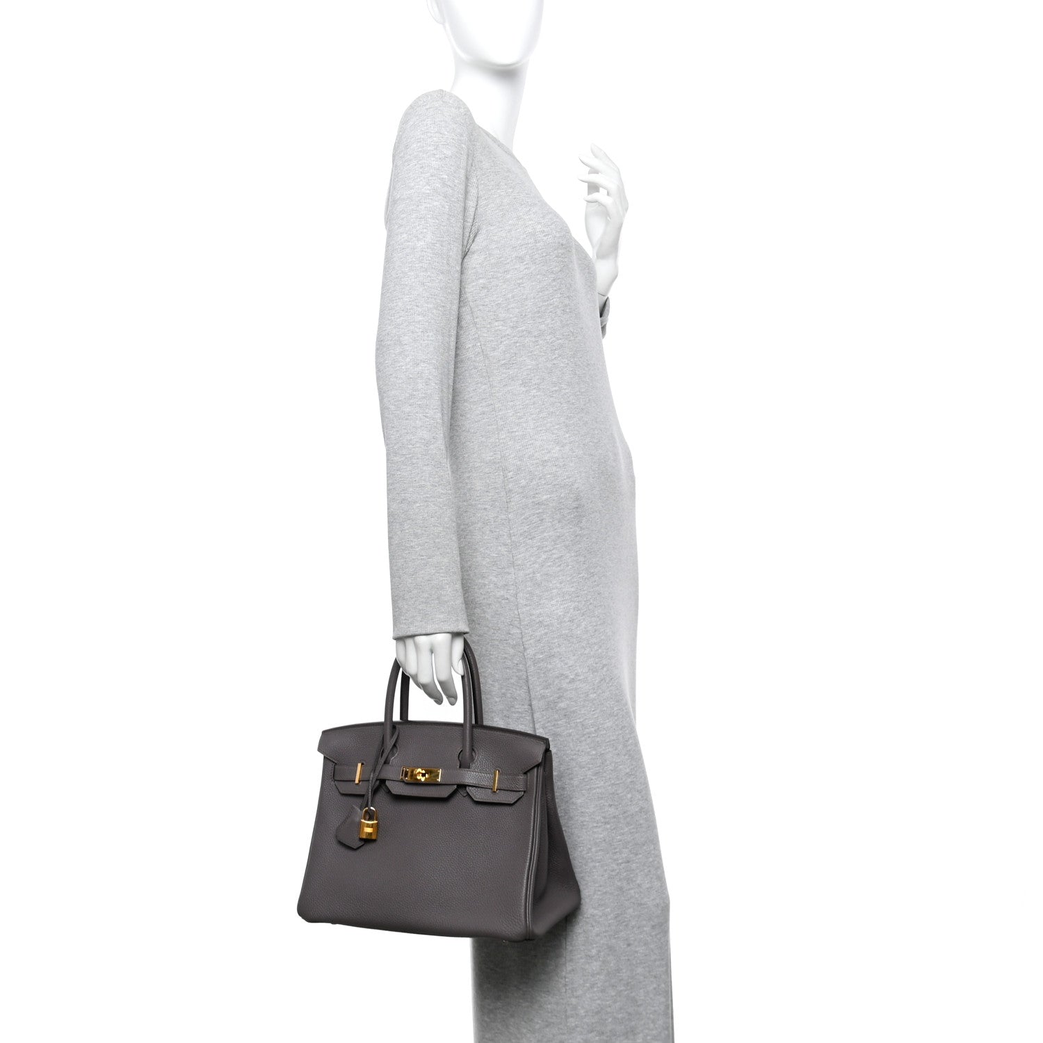 Hermes Togo Birkin 30 Etain 2 of 14