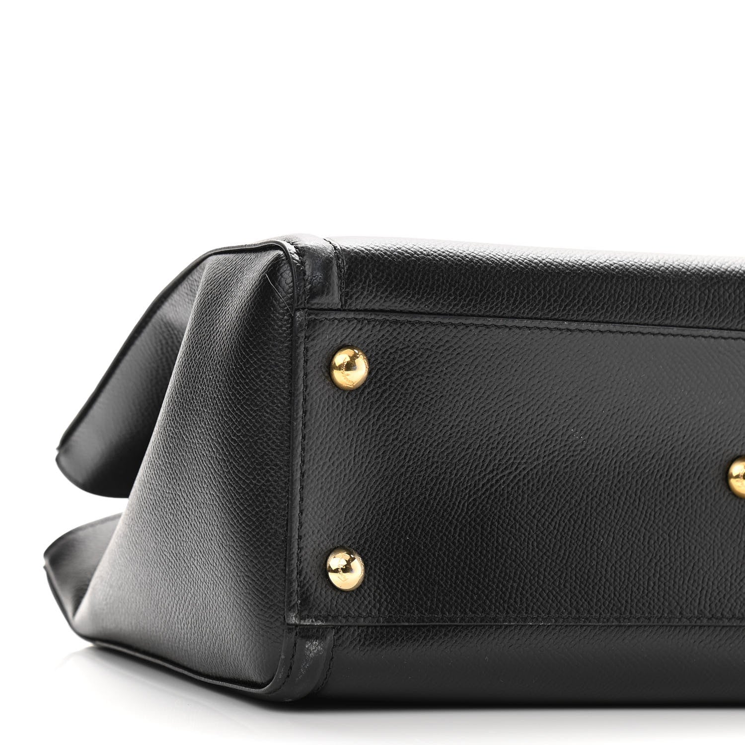 Salvatore Ferragamo Hammered Calfskin Vara Bow Chain Tote Black 8 of 11