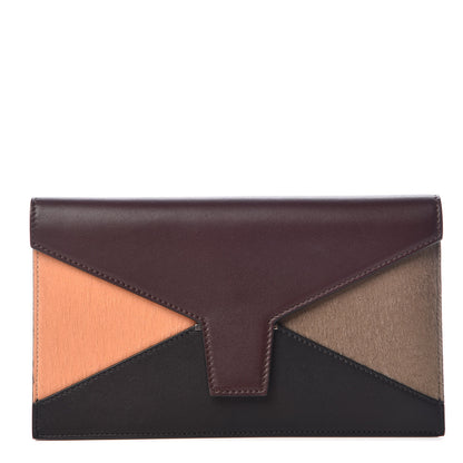 Celine Pony Hair Calfskin Diamond Multifunction Wallet Burgundy 1 of 8