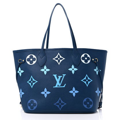 Louis Vuitton Empreinte Monogram Giant Neverfull MM Degrade Bleu 2 of 10